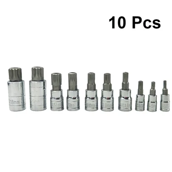 10pcs XZN Triple Square Spline Bit Socket Set 12 Point Power Drive Dr Socket Set Driver Bit Tool Set Kit Car Repair Tool Auto
10pcs XZN Triple Square Spline Bit Socket Set 12 Point Power Drive Dr Socket Set Driver Bit Tool Set Kit Car Repair Tool Auto