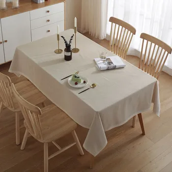 Cotton Linen Fabric Lace Tablecloth Rectangular Party Tea Table Cloth Pure Color Simple Home Decorative Accessories
Cotton Linen Fabric Lace Tablecloth Rectangular Party Tea Table Cloth Pure Color Simple Home Decorative Accessories
