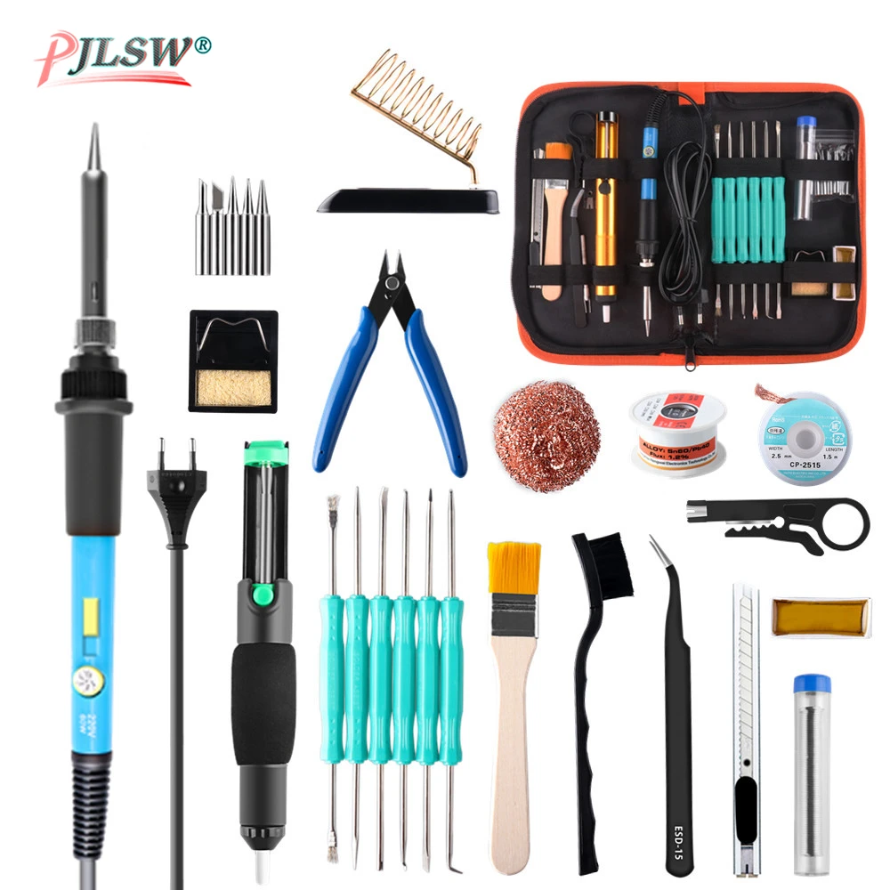 PJLSW 60W Adjustable Temperature Electric Soldering Iron Set Welding Solder Station Heat Pencil Repair Tool Kit
PJLSW 60W Adjustable Temperature Electric Soldering Iron Set Welding Solder Station Heat Pencil Repair Tool Kit