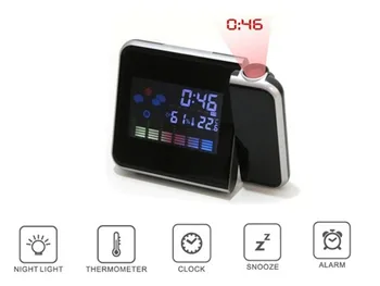 Projection Alarm Clock Digital Color Screen 12/24 Display Simultaneous Temperature Humidity Weather Forecast LED Alarm Clock
Projection Alarm Clock Digital Color Screen 12/24 Display Simultaneous Temperature Humidity Weather Forecast LED Alarm Clock