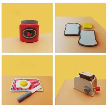 Children's Wooden Pretend Toy Set Simulation Toaster Bread Machine Baking Tools
Children's Wooden Pretend Toy Set Simulation Toaster Bread Machine Baking Tools