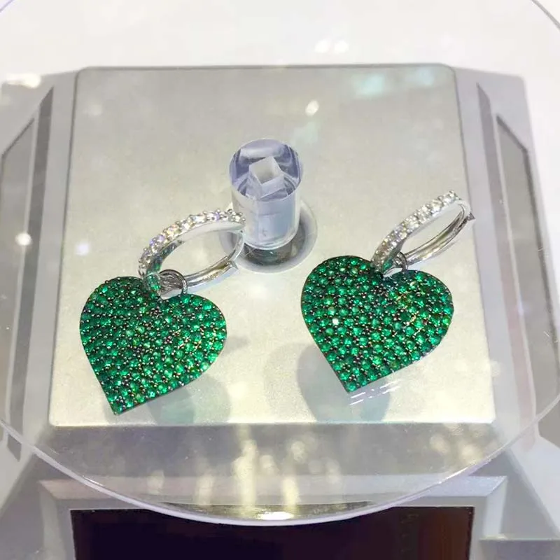 Dazz NEW Trendy full Zircon Green Heart Dangle Earrings Fashion Jewelry For Ladies Party Wedding Holiday Gift Luxury Accessories
Dazz NEW Trendy full Zircon Green Heart Dangle Earrings Fashion Jewelry For Ladies Party Wedding Holiday Gift Luxury Accessories
