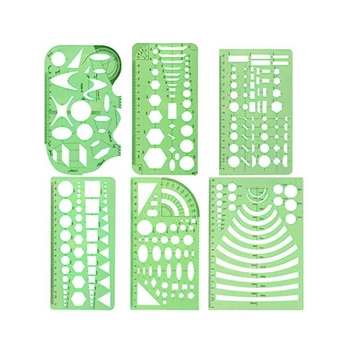 6pcs/set Measuring Drawing Plastic School Geometric Stencils Template Building Drafting Ruler Formwork Clear For Office
6pcs/set Measuring Drawing Plastic School Geometric Stencils Template Building Drafting Ruler Formwork Clear For Office