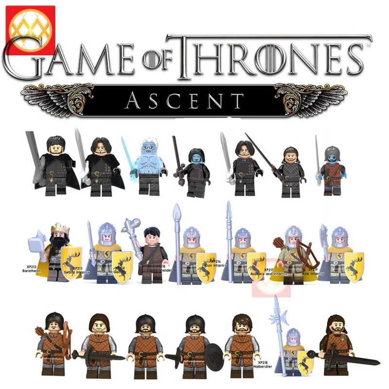 Medieval knight Building Blocks Game of Thrones John Snow Tyrion Lannister Khal Drogo Collection bricks Children Toys
Medieval knight Building Blocks Game of Thrones John Snow Tyrion Lannister Khal Drogo Collection bricks Children Toys