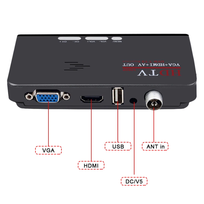 DVB T/T2 TV Box VGA AV CVBS 1080P HDMI digital HD Satellite receiver With Remote Control DVB-T/DVB-T2 TV Tuner Receiver
DVB T/T2 TV Box VGA AV CVBS 1080P HDMI digital HD Satellite receiver With Remote Control DVB-T/DVB-T2 TV Tuner Receiver