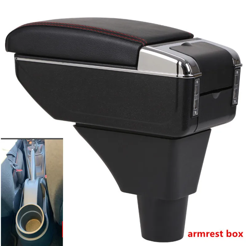 For Ibiza 6j armrest box central Store content Storage Seat with cup holder ashtray USB interface | Автомобили и мотоциклы