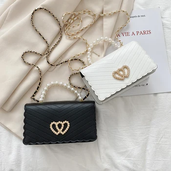 Fashion Pearl Handle Messenger Bag Women PU Leather Elegant Love Heart Crossbody Handbags Travel Lady Small Square Shoulder Bags
Fashion Pearl Handle Messenger Bag Women PU Leather Elegant Love Heart Crossbody Handbags Travel Lady Small Square Shoulder Bags