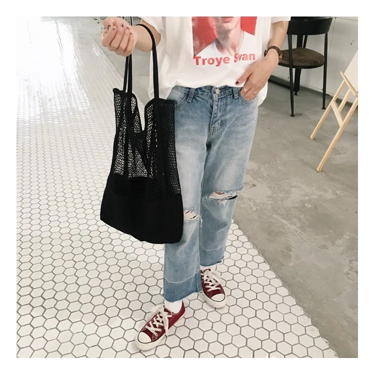 2019 New JIULIN high-quality Canvas Single Shoulder Korean Hand-held Mesh Hollow Beach in bag shopper bag
2019 New JIULIN high-quality Canvas Single Shoulder Korean Hand-held Mesh Hollow Beach in bag shopper bag