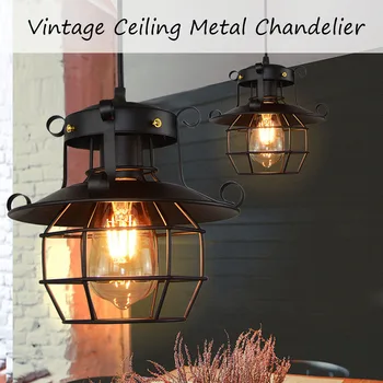 Vintage Pendant light Metal Industrial lamp Ceiling light Chandelier Fixtures Cage Edison Nordic Retro Loft Lamp Home Decoration
Vintage Pendant light Metal Industrial lamp Ceiling light Chandelier Fixtures Cage Edison Nordic Retro Loft Lamp Home Decoration