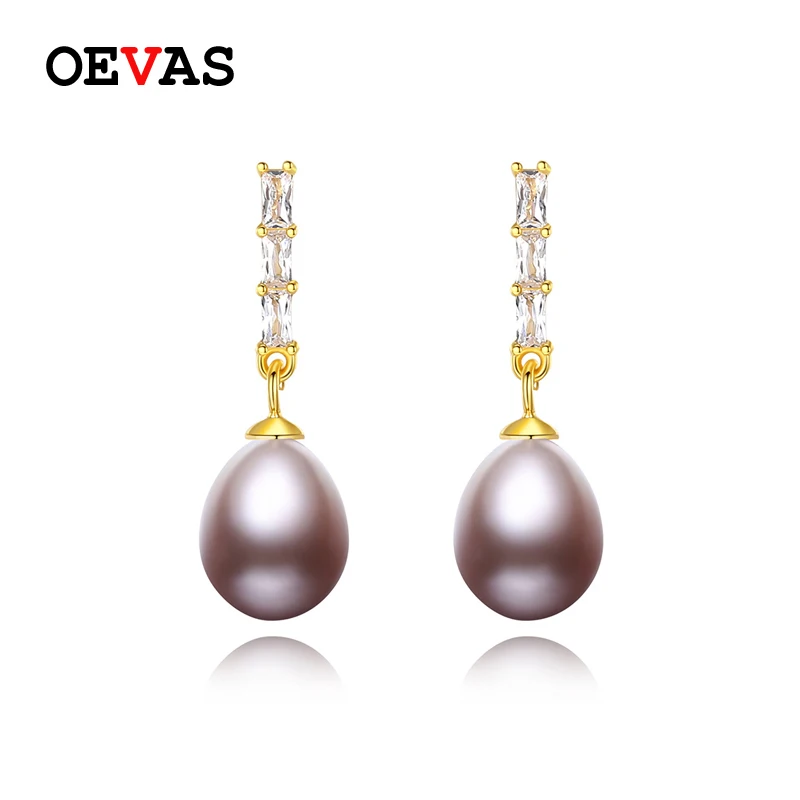 OEVAS 100% 925 Sterling Silver Freshwater Pearl Drop Earrings For Women Sparking Zircon Wedding Party Bride Band Fine Jewelry
OEVAS 100% 925 Sterling Silver Freshwater Pearl Drop Earrings For Women Sparking Zircon Wedding Party Bride Band Fine Jewelry