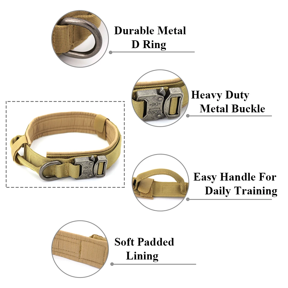Adjustable Military Tactical Collar & Leash Image