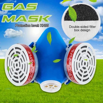 Activated Carbon Half Face Painting Spraying Respirator Gas Mask Safety Work Filter Dust Mask Double Filter Chemical paint mask
Activated Carbon Half Face Painting Spraying Respirator Gas Mask Safety Work Filter Dust Mask Double Filter Chemical paint mask