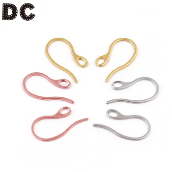 20pcs/lot Stainless Steel Gold/Rose Gold Color Earring Hooks French Ear Wires for DIY Earrings Jewelry Making Findings 22x12mm
20pcs/lot Stainless Steel Gold/Rose Gold Color Earring Hooks French Ear Wires for DIY Earrings Jewelry Making Findings 22x12mm