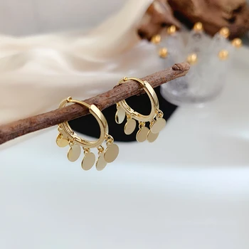 HUANZHI 2020 New Gold Double layer Chain Tassel Earring Geometric Round Hoop Earrings for Women Girls Party Jewelry Gift
HUANZHI 2020 New Gold Double layer Chain Tassel Earring Geometric Round Hoop Earrings for Women Girls Party Jewelry Gift