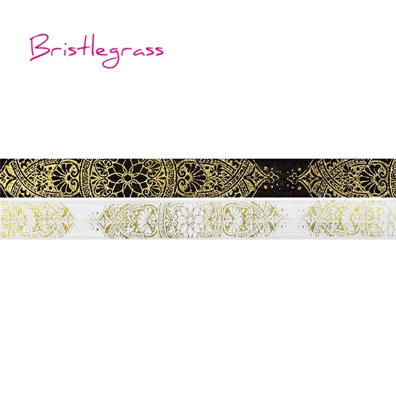 BRISTLEGRASS 100 Yard by Roll 5/8" 15mm Gold Lotus Flower Vine Foil Print Fold Over Elastics FOE Spandex Satin Band Dress Sewing
BRISTLEGRASS 100 Yard by Roll 5/8" 15mm Gold Lotus Flower Vine Foil Print Fold Over Elastics FOE Spandex Satin Band Dress Sewing