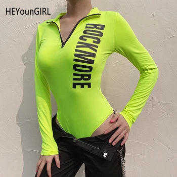 HEYounGIRL Letter Print Fitness Neon Bodysuit Zipper Long Sleeve Bodycon Short Jumpsuits Ladies Workout Casual Body Women Autumn
HEYounGIRL Letter Print Fitness Neon Bodysuit Zipper Long Sleeve Bodycon Short Jumpsuits Ladies Workout Casual Body Women Autumn