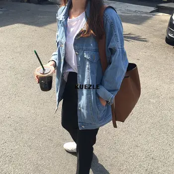 blue Jackets Woman Retro Solid Denim Loose Turn-down Collar Pockets Womens Jacket Leisure All-match Trendy Style Chic Simple XXL 
blue Jackets Woman Retro Solid Denim Loose Turn-down Collar Pockets Womens Jacket Leisure All-match Trendy Style Chic Simple XXL