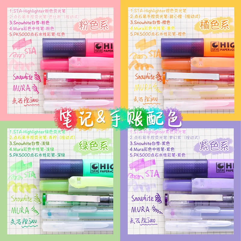 5Pc/set Colorful Highlighter Marker Pen Student Cute Candy Color Note Watercolor Art Painting Tool Hand Account Props
5Pc/set Colorful Highlighter Marker Pen Student Cute Candy Color Note Watercolor Art Painting Tool Hand Account Props
