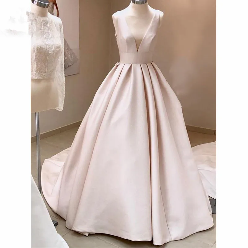 2019 Vintage Wedding Dresses Sleeveless Double V-Neck Dresses For Wedding Robe de mariage vestido de noiva A-Line Bridal Gowns
2019 Vintage Wedding Dresses Sleeveless Double V-Neck Dresses For Wedding Robe de mariage vestido de noiva A-Line Bridal Gowns