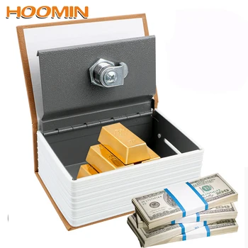 

HOOMIN Book Money Saving Box Creative Dictionary Coin Piggy Banks With Hidden Secret Security Safe Lock Birthday Gift for Kids