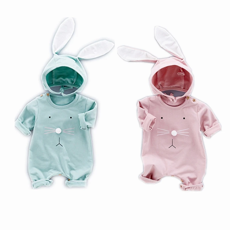 Unisex Baby Long Sleeve Romper Clothes Four Seasons Jumpsuit with Long Ears Hat 2 Pieces Little Bunny Outfits Infant Boys Girls 
Unisex Baby Long Sleeve Romper Clothes Four Seasons Jumpsuit with Long Ears Hat 2 Pieces Little Bunny Outfits Infant Boys Girls