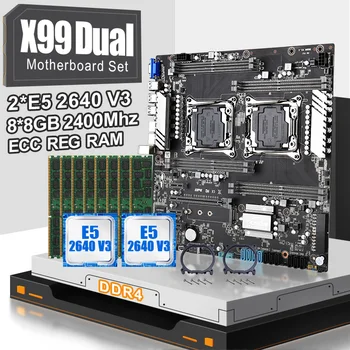 JINGSHA X99 dual motherboard set with 2pcs XEON E5 2640V3 8-Cores CPU processor and 8*8gb ddr4 ecc reg 2133mhz RAM
JINGSHA X99 dual motherboard set with 2pcs XEON E5 2640V3 8-Cores CPU processor and 8*8gb ddr4 ecc reg 2133mhz RAM