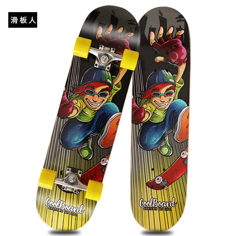 Factory Direct Selling Four Wheel Double Snubby Skateboard Children Novice Adult Highway Brush Street Scooter Profession Manufac
Factory Direct Selling Four Wheel Double Snubby Skateboard Children Novice Adult Highway Brush Street Scooter Profession Manufac