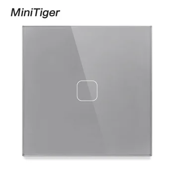 MiniTiger EU/UK Standard,1 Gang 1 Way Wall Touch Switch, White Crystal Glass Switch Panel, 220-250V, Only Touch Function 
MiniTiger EU/UK Standard,1 Gang 1 Way Wall Touch Switch, White Crystal Glass Switch Panel, 220-250V, Only Touch Function