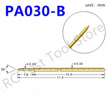 100PCS PA030-B Spring Test Pin PA030-B1 Test Needle Probe P030-B Dia 0.30mm Length 11.50mm Spring Detection P030-B1
100PCS PA030-B Spring Test Pin PA030-B1 Test Needle Probe P030-B Dia 0.30mm Length 11.50mm Spring Detection P030-B1