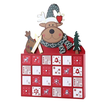 Christmas Advent Countdown Calendar Wooden Cabinet with Date Drawer Calendar Storage Box - Elk
Christmas Advent Countdown Calendar Wooden Cabinet with Date Drawer Calendar Storage Box - Elk
