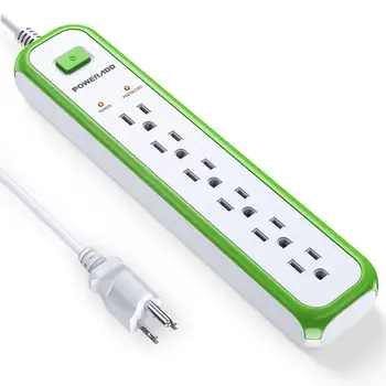 Poweradd Surge Protector 6-Outlet Power Strip Charging Socket With 5-feet Power Cord US Plug 900 Joules
Poweradd Surge Protector 6-Outlet Power Strip Charging Socket With 5-feet Power Cord US Plug 900 Joules
