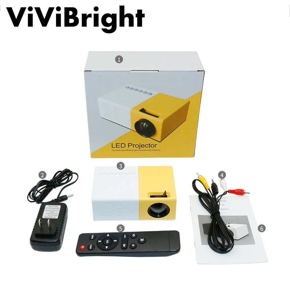 ViViBright Hot J9 Mini Projector HD 1080P Mini Home Projector For AV USB Micro SD Card USB Pocket Beamer PK YG-300 Good Quality
ViViBright Hot J9 Mini Projector HD 1080P Mini Home Projector For AV USB Micro SD Card USB Pocket Beamer PK YG-300 Good Quality