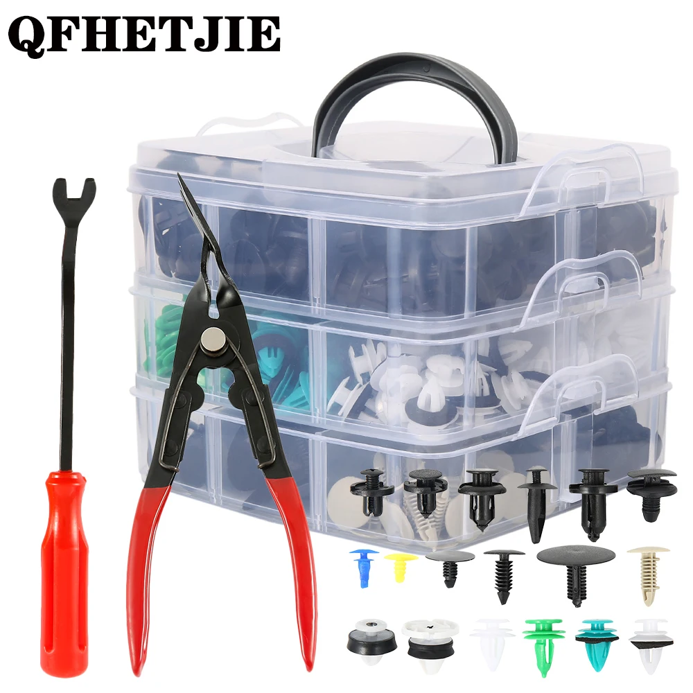 QFHETJIE 500PCS Universal Boxed Hybrid Car Fastener with Clip Tool Door Trim Car Bumper Rivet Fixer Hood Fender Fixing Clip
QFHETJIE 500PCS Universal Boxed Hybrid Car Fastener with Clip Tool Door Trim Car Bumper Rivet Fixer Hood Fender Fixing Clip