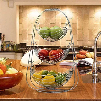 Silver wrought iron 2 /3layer kitchen fruit basket restaurant high-grade fruit cradle multifunctional metal fruit rack
Silver wrought iron 2 /3layer kitchen fruit basket restaurant high-grade fruit cradle multifunctional metal fruit rack