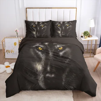 ONGLYP 3D Black Wolf Comfy Bedding Set Duvet Cover with Pillow Case Single Twin Double Full Queen King Bedding Sets Quilt Cover
ONGLYP 3D Black Wolf Comfy Bedding Set Duvet Cover with Pillow Case Single Twin Double Full Queen King Bedding Sets Quilt Cover