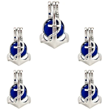 5PCS Openable Anchor Necklace locket Aromatherapy Essential Oil Diffusion Pearl Cage Pendant k656
5PCS Openable Anchor Necklace locket Aromatherapy Essential Oil Diffusion Pearl Cage Pendant k656