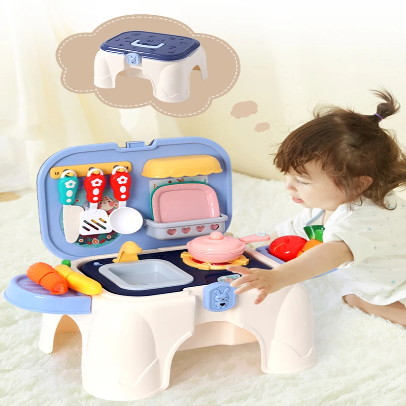 Children's Simulation Family, Baby Toys, Multi-functional Cooking, Cooking, Cooking, Kitchenware Set, Storage Stool And Chair
Children's Simulation Family, Baby Toys, Multi-functional Cooking, Cooking, Cooking, Kitchenware Set, Storage Stool And Chair