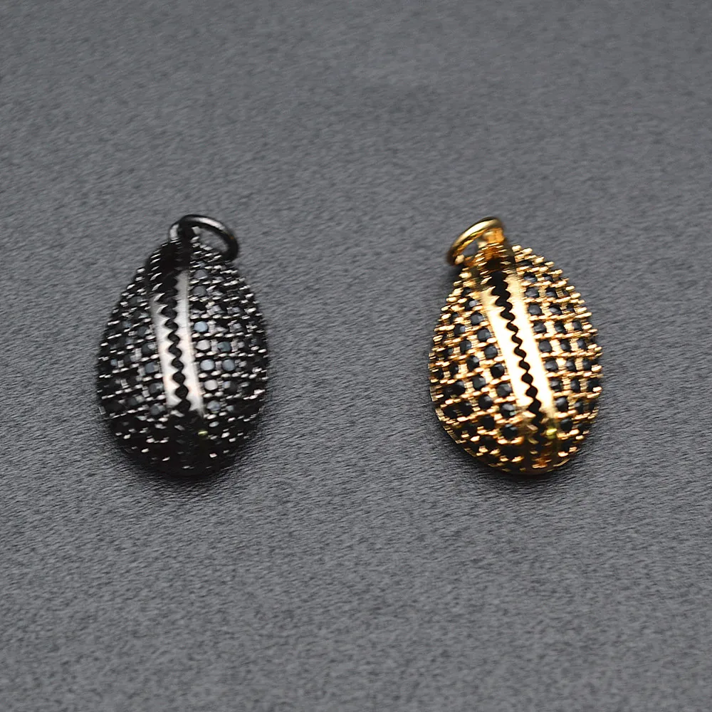 Black CZ Beads Paved Metal Copper Shell Charm Jewelry Findings 10pc Per Lot
Black CZ Beads Paved Metal Copper Shell Charm Jewelry Findings 10pc Per Lot