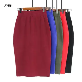 2019 Fashion Pencil Skirt Knee Length Hip Package Solid Bandage Skirt Sheath Party Club Skirts Plain High Waist Bodycon Skirt
2019 Fashion Pencil Skirt Knee Length Hip Package Solid Bandage Skirt Sheath Party Club Skirts Plain High Waist Bodycon Skirt