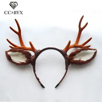 CC Christmas Accessories Hairband Deer Crown Tiara Headband For Girl 100% Handmade Fashion Jewelry Ears Elk Hair Ornaments mq074 
CC Christmas Accessories Hairband Deer Crown Tiara Headband For Girl 100% Handmade Fashion Jewelry Ears Elk Hair Ornaments mq074