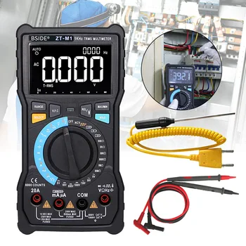 ZT-M1 Auto Manual Digital Multimeter 8000 Counts Battery Test Voltage VFC Square Wave Output Testers EBTN Triple Display LAD-
ZT-M1 Auto Manual Digital Multimeter 8000 Counts Battery Test Voltage VFC Square Wave Output Testers EBTN Triple Display LAD-