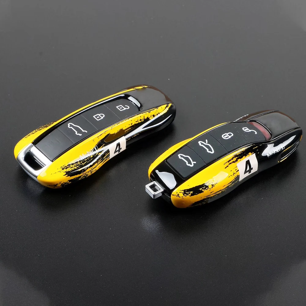 Key case for Porsche Macan Cayenne Panamera 911 9YA 971 Yellow racing NO.4 smart key holder cap alarm remote controller cover
Key case for Porsche Macan Cayenne Panamera 911 9YA 971 Yellow racing NO.4 smart key holder cap alarm remote controller cover
