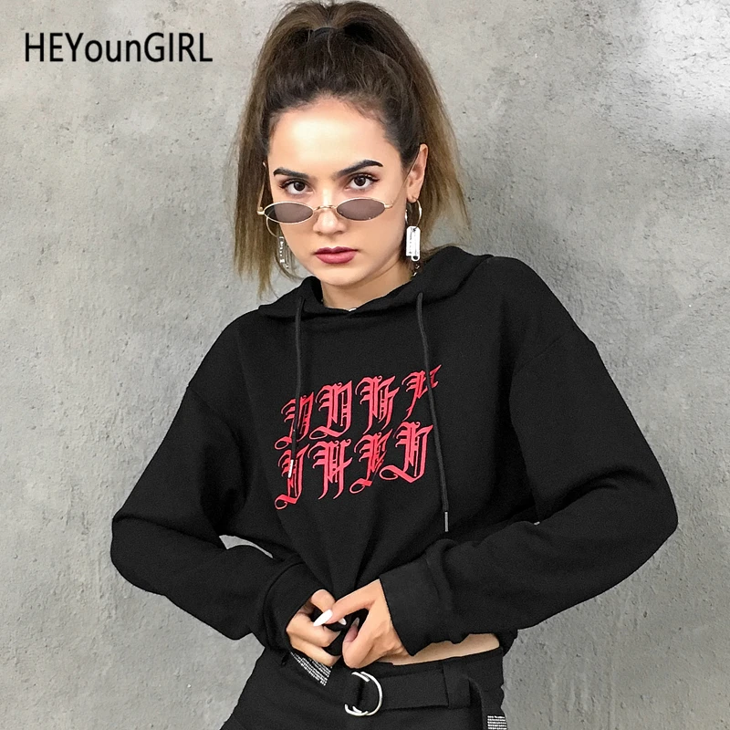 HEYounGIRL Printed Harajuku Black Hoody Ladies Hoodies Casual Loose Punk Sweatshirt Women Long Sleeve Korean Sweat Shirt Autumn
HEYounGIRL Printed Harajuku Black Hoody Ladies Hoodies Casual Loose Punk Sweatshirt Women Long Sleeve Korean Sweat Shirt Autumn