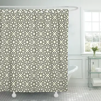 Arabesque Ornamental Pattern Moroccan Geometric Abstract Shower Curtain Waterproof Polyester 72 x 78 inches Set with Hooks
Arabesque Ornamental Pattern Moroccan Geometric Abstract Shower Curtain Waterproof Polyester 72 x 78 inches Set with Hooks