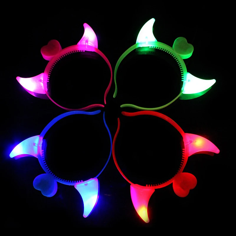 20pcs Colorful Led Headband Glowing Hairband Light Up Toys Head flash Headband Wear Wedding Concert Bar Party Supplies (15)