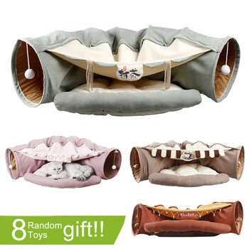 Cute Cat Tunnel Tube Collapsible Removeable Pet Interactive Play Toys Sound Paper Ring Bell For Cat Ferrets Puppy
Cute Cat Tunnel Tube Collapsible Removeable Pet Interactive Play Toys Sound Paper Ring Bell For Cat Ferrets Puppy