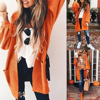 Women Long Cardigan Loose Sweater Long Sleeve Knitted Outwear Jacket Coat Tops Open Front Solid Sweater Outwear Coat Top
Women Long Cardigan Loose Sweater Long Sleeve Knitted Outwear Jacket Coat Tops Open Front Solid Sweater Outwear Coat Top