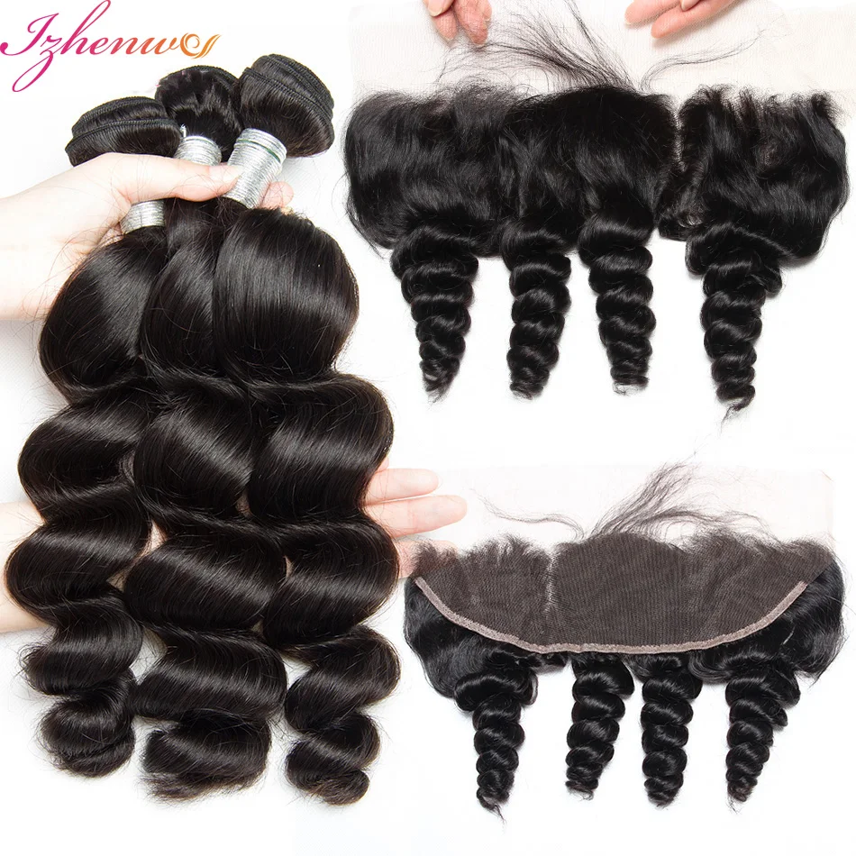 

28 30 32 Inch Loose Wave Bundles With Closure 4x4 5x5 HD Lace Closure With Bundle Remy Human Hair Bundles With 13x4 Lace Frontal