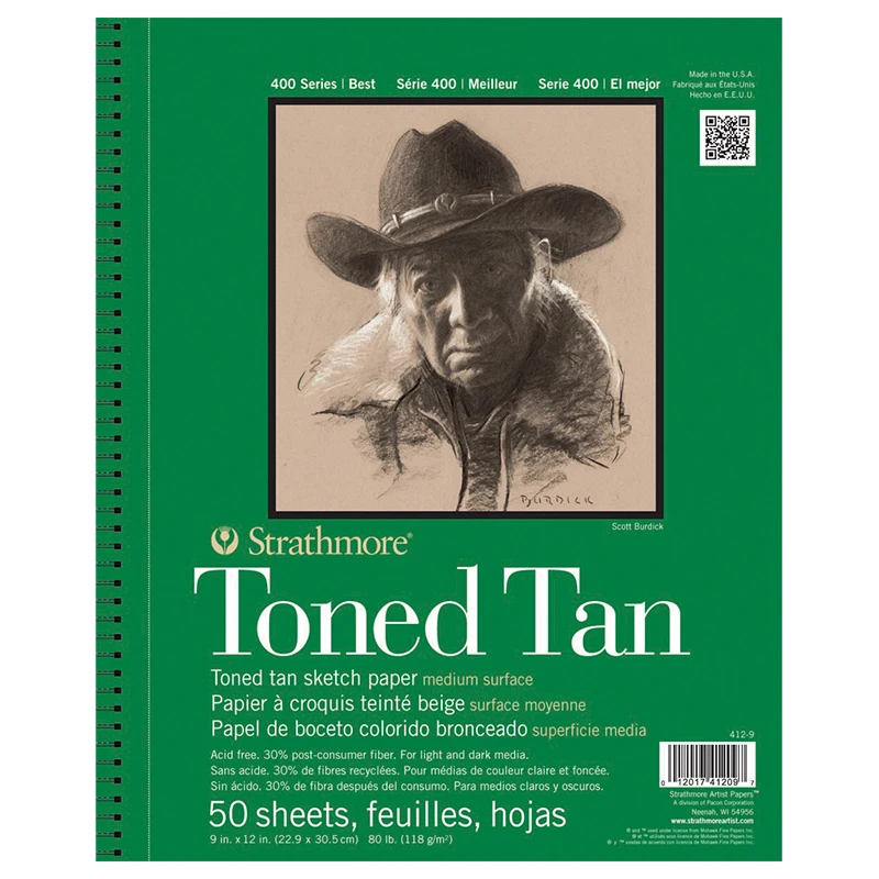 Generic American Strathmore Warm Brown Cool Grey Sketchbook Sketch