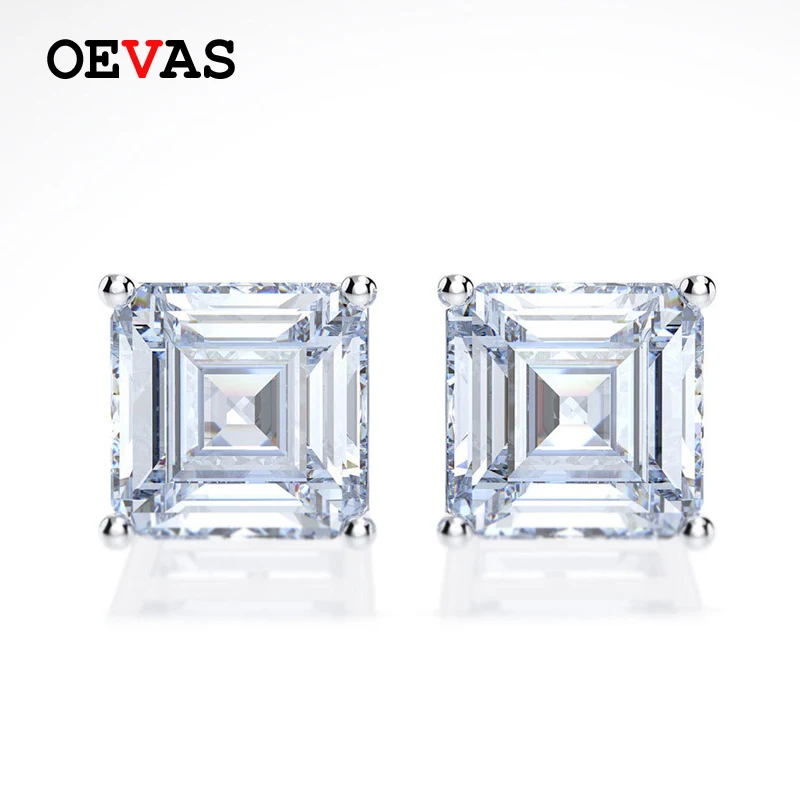 OEVAS Classic 100% 925 Solid Sterling Silver 7 * 7 MM Created Moissanite Gemstone Ear Studs Earrings Fine Jewelry Wholesale
OEVAS Classic 100% 925 Solid Sterling Silver 7 * 7 MM Created Moissanite Gemstone Ear Studs Earrings Fine Jewelry Wholesale